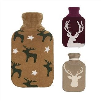 Zachte gebreide warmwaterkruik cover