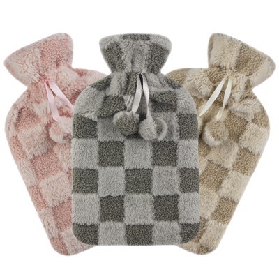 Heetwaterkruikzak met pluizig deksel