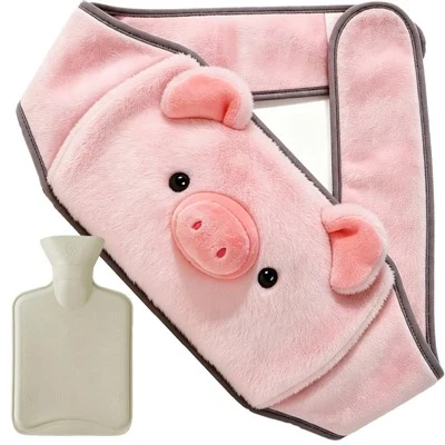1000 ml varken pluche rubberen warmwaterzak riemhoes