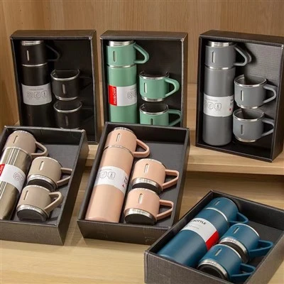 500 ml roestvrijstalen dubbelwandige thermische mokcadeauset.-